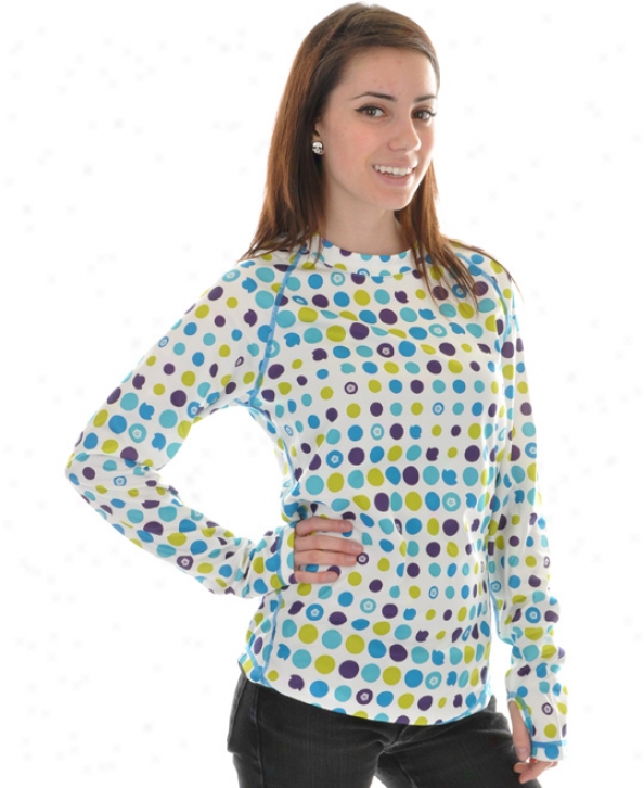 Sessions Diffusion Ditz First Layer Crew Top Vivid Blue Dots