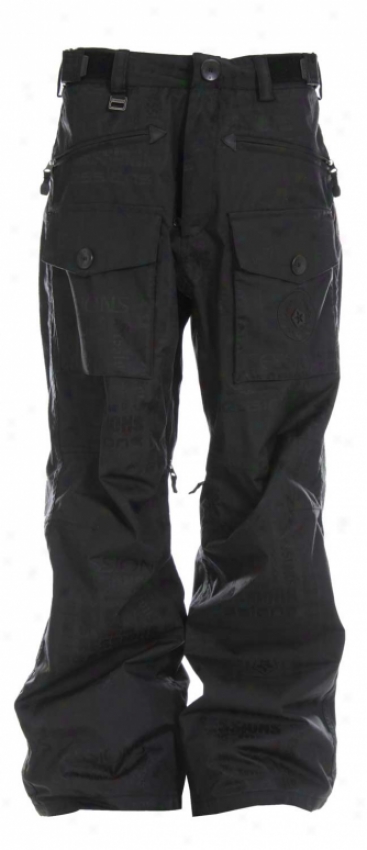 Sessions Fireball Snowboard Pants Black Jacquard