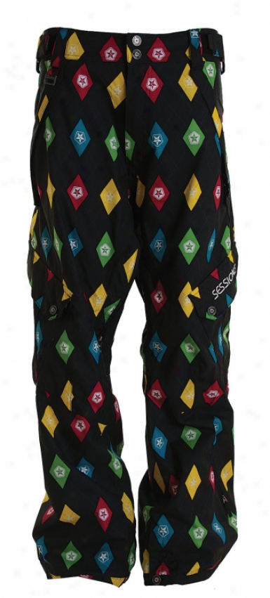 Sessions Gridlock Snowboard Pants Mourning Multi Stargyle