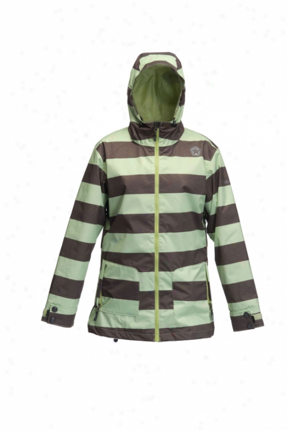 Sessions Jane Heather Stripe Snowboard Jacket Sage Heather Stripe