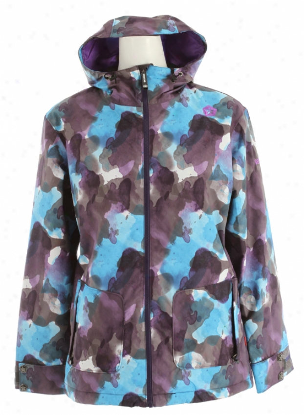 Sessions Jane Watercolor Snowboard Jacket Purple Watercolor