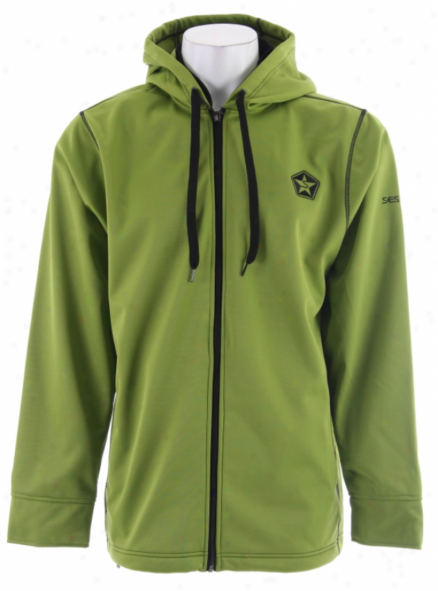 Sessions Kreuegr Solid Softshell Snowboard Jacket Lime