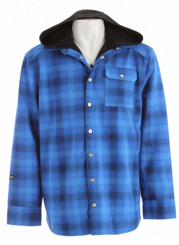 Sessions Outlaw Performance Shirt Softshell Jacket Blue Plaid