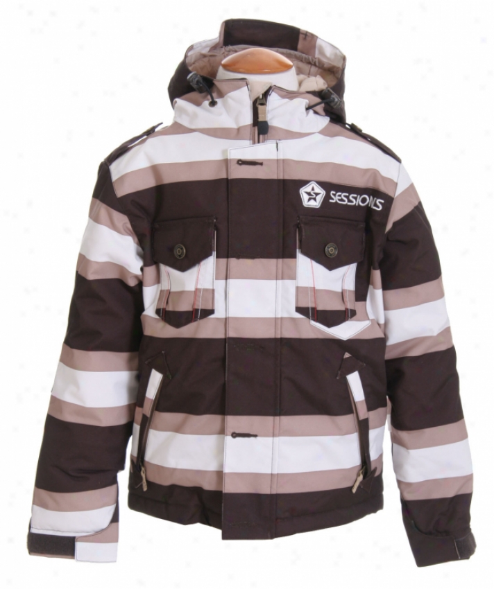 Sessions Saber Ski Jacket Java Stripe