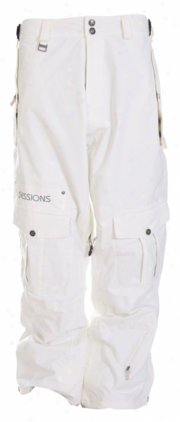 Sessions Serenity Snowboard Pants Smoke White