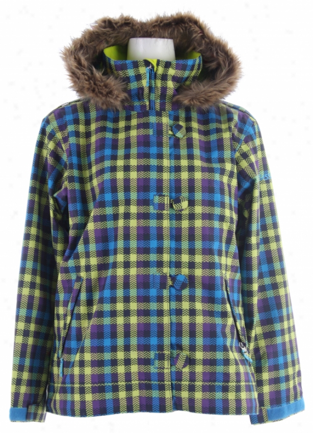 Sessions Spinner Snowboard Jacket Grape Vi Plaid