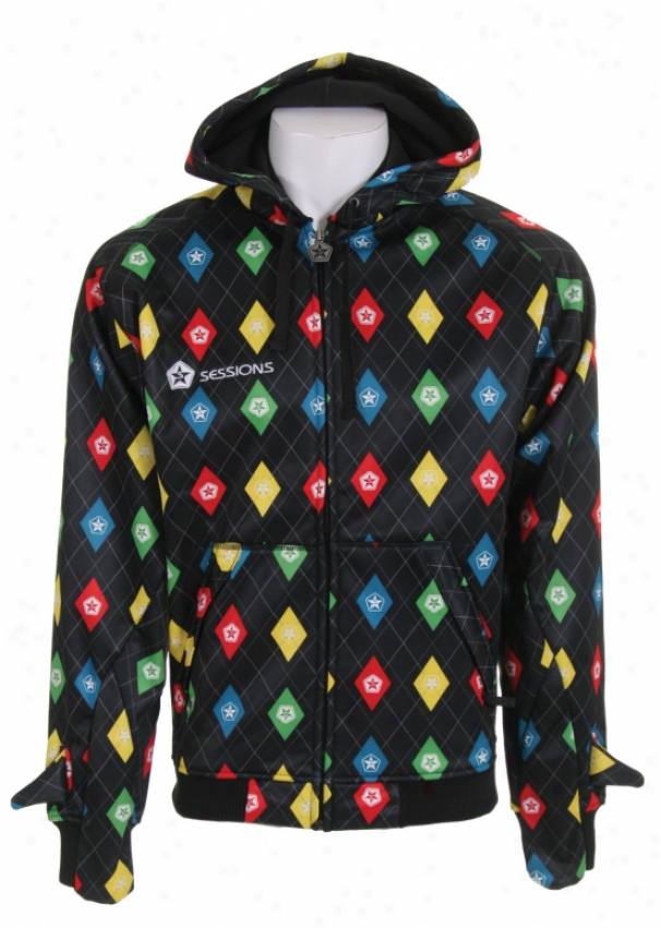 Sessions Stargyle Softshell Hoodie Black Multi Stargyle