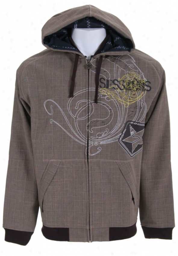 Sessions Woven Softshell Hoodie Java Brown