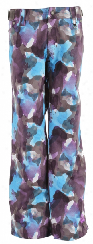 Sessions Zero Watercolor Snowboard Pants Purple Water