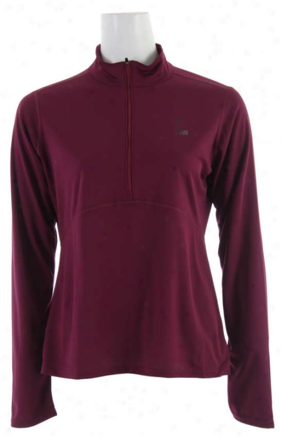 Sierra Designs Trainer Mock 1/4 Zip Shirt Radish