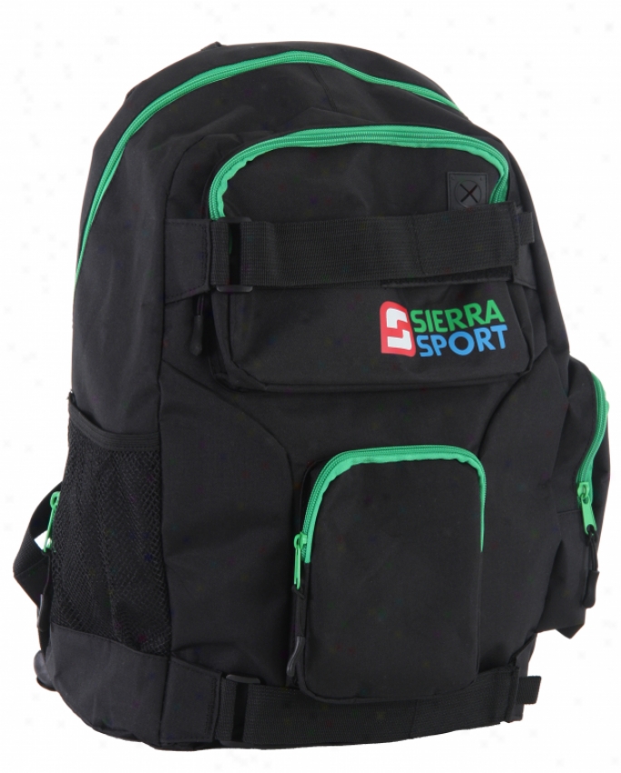 Sierra Logo Backpack Black/blue/green