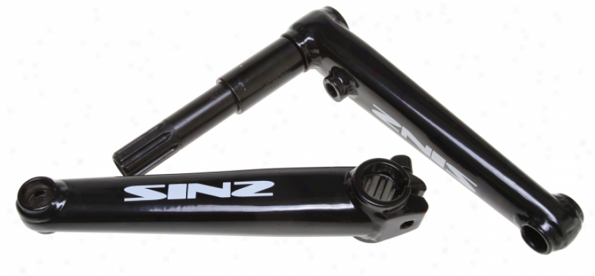 Sinz Chromoly 2pc Crankset W/ Euro Bb 165mm Black