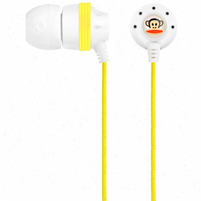 Skullcandy Ink&apos;d Earbuds Paul Frank White Yellow