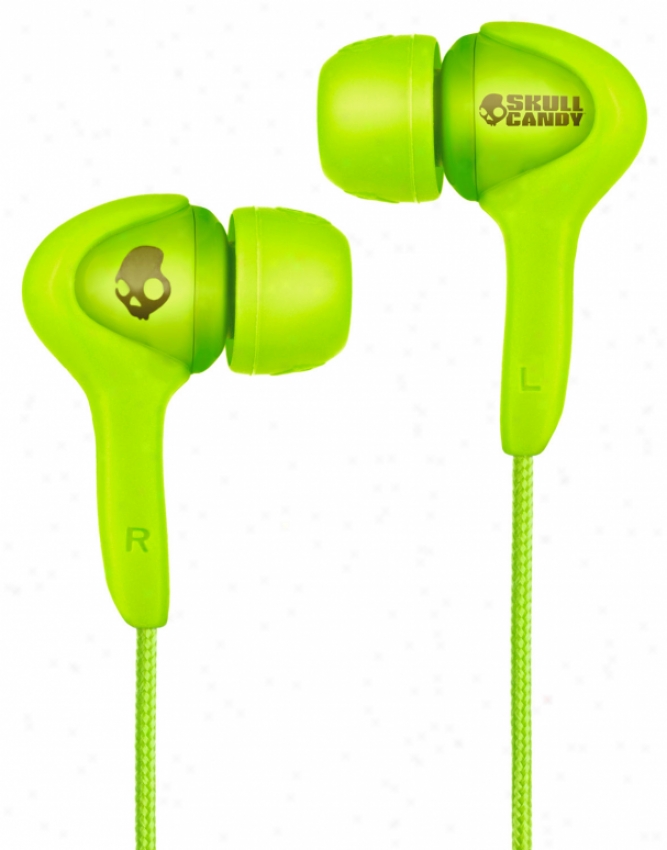 Skullcandy Smokin Buds Earrbuds W/ Mic Audiophile Green