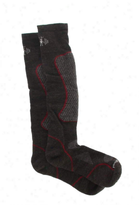 Smartwool Phd Ski Ligjt Socks Chestnut/cardinal