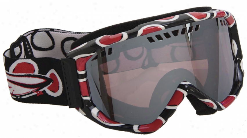 Smith Scope Vivid Snowboard Goggles Black/red Dots/ignitor Reflector Lens