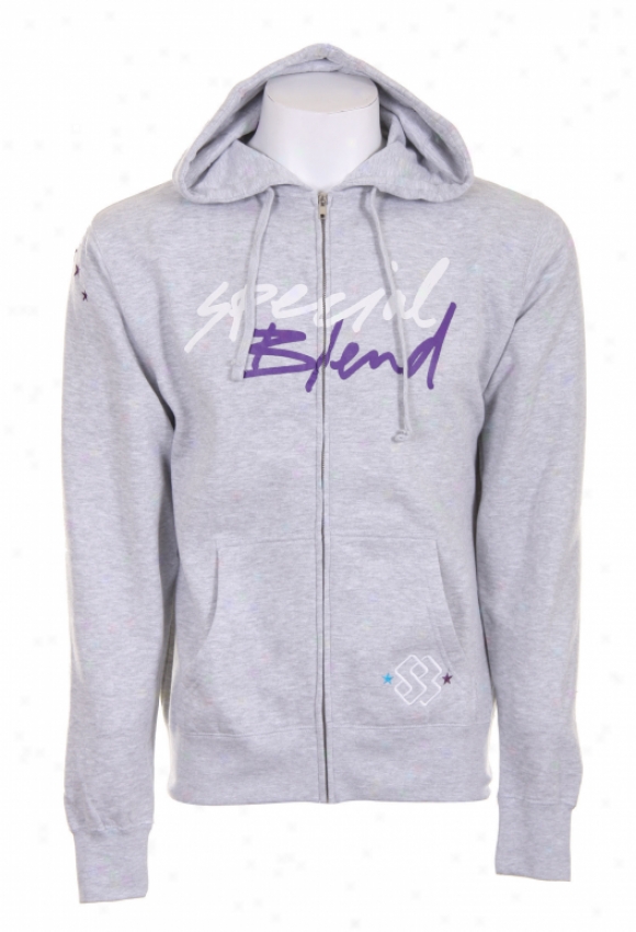 Special Blend CursiveF ull Zip Hoodie Athletic Heather