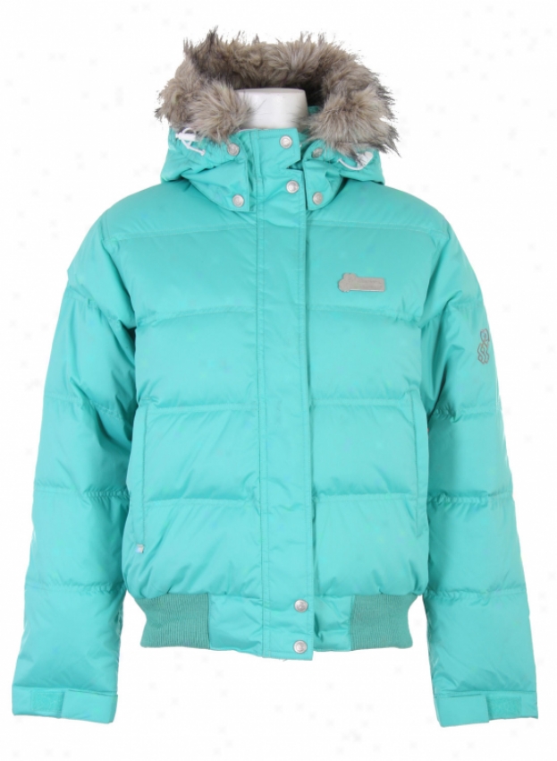 Particular Blend Fluff Snowboard Jacket Lrg Coral Blue