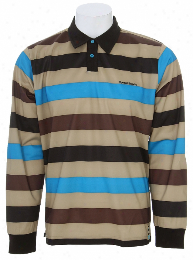 Special Blend Rugby L/s Shirt Tan Threepeat