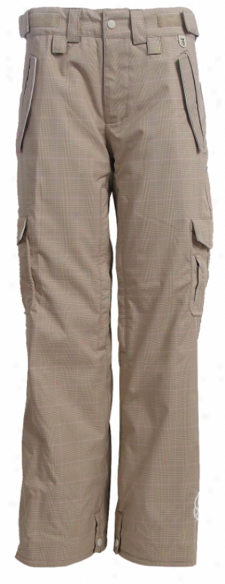 Special Blend Scarlet Snowboard Pants Tan Check Grid