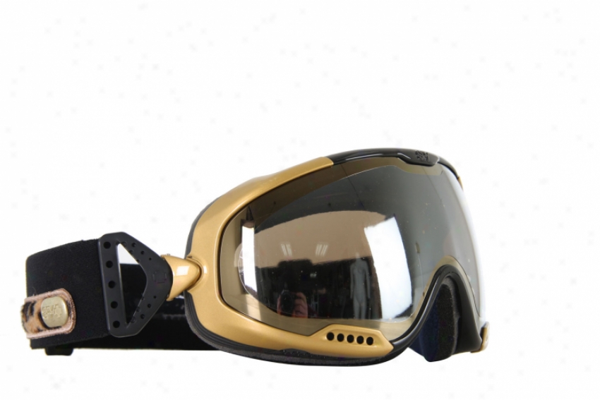 Discover Apollo Snowboard Goggles Black Stripe/gold Mirror Lens