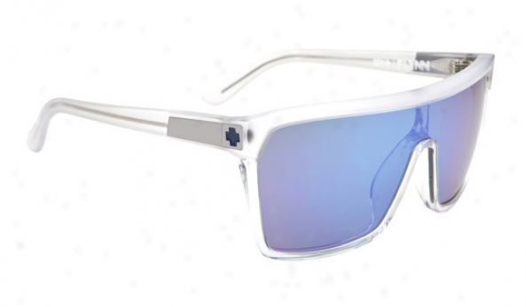 Spy Flynn Sunglasses Matte Shiny Clear/grey Green/blue Spectra Lens