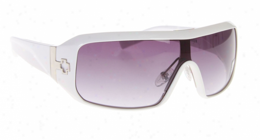 Spy Haymaker Sunglasses White Shiny/lback Fade Lens