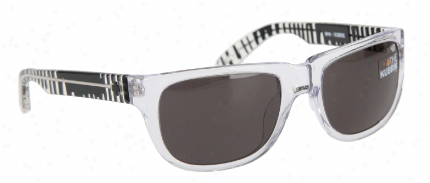 Spy Ken Block Kubrik Sunglasses Clear Drips/grey Lens