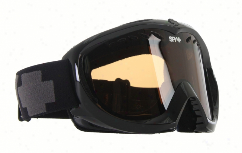 Spy Targa Ii Snowboard Goggles Shiny Black/bronze W/ Silver Pattern Lens