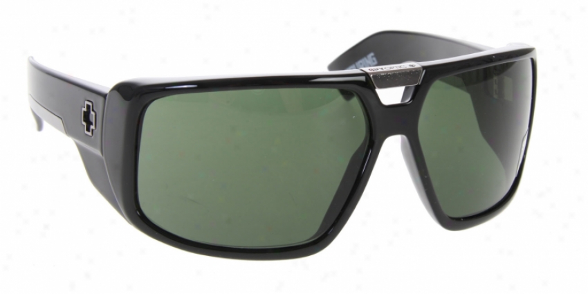 Spy Touring Sunglasses Black Shiny/grey Green Lens