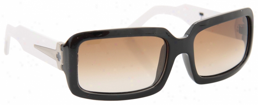 Spy Twiggy Sunglasses Black/white Temples/bronze Lens