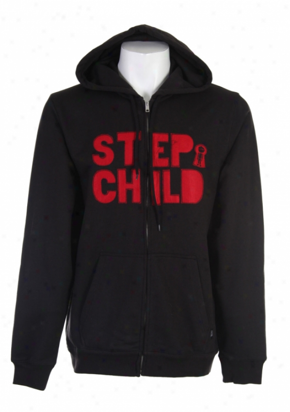 Stepchild Block Applique Hoodie Black