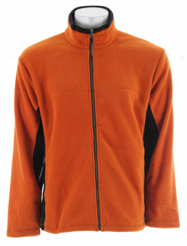 Stormtech Chinook Full Zip Fleece Shell Jacket Harvest Pumpkin/black