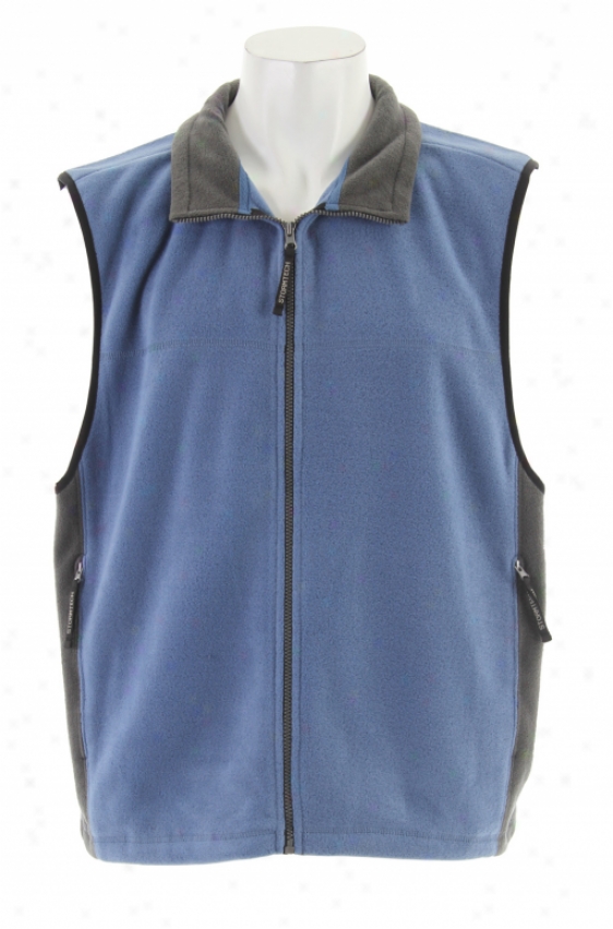 Stormtech Chnook Full Zip Fleece Vest Reverse Blue/smoke