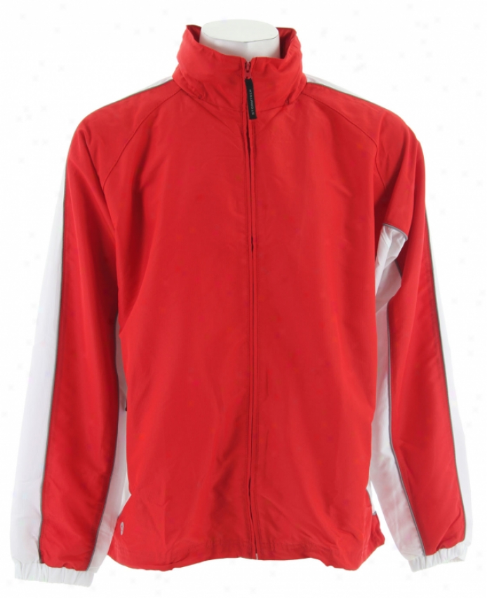 Stormtech Micro Jacquard Track Jacket Sport Red/white/lt Gray