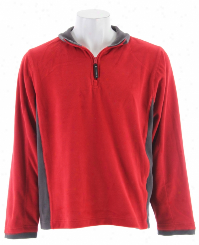 Stormtech Microlight 1/4 Zip Pullover Fleece Red/granite