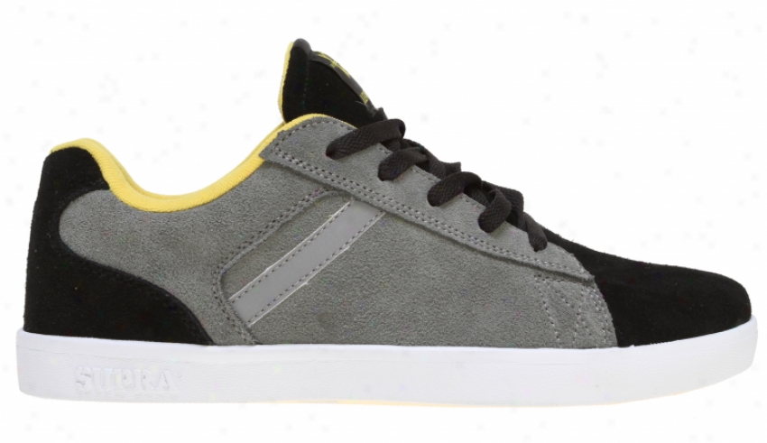 Supra Bullett Skate Shoes Black/grey Suede