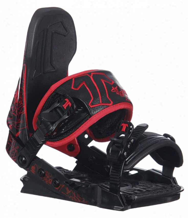 Technine T Nine Snowboard Bindings Black/red/white