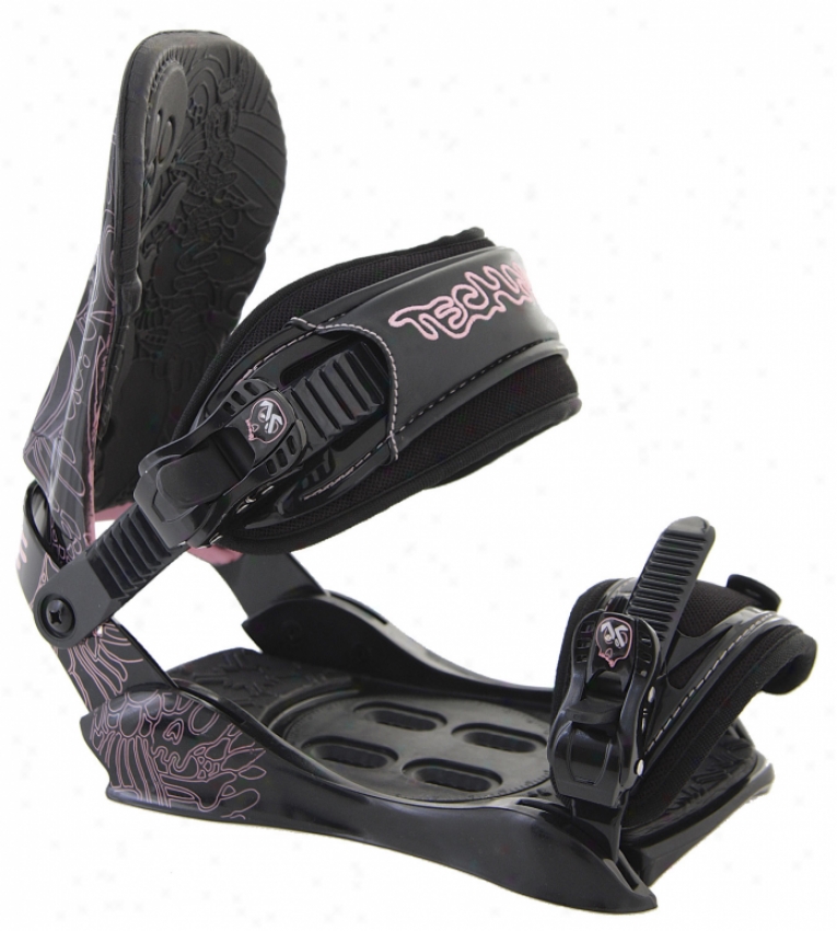 Technine T9 Snowboard Bindings Black/rose