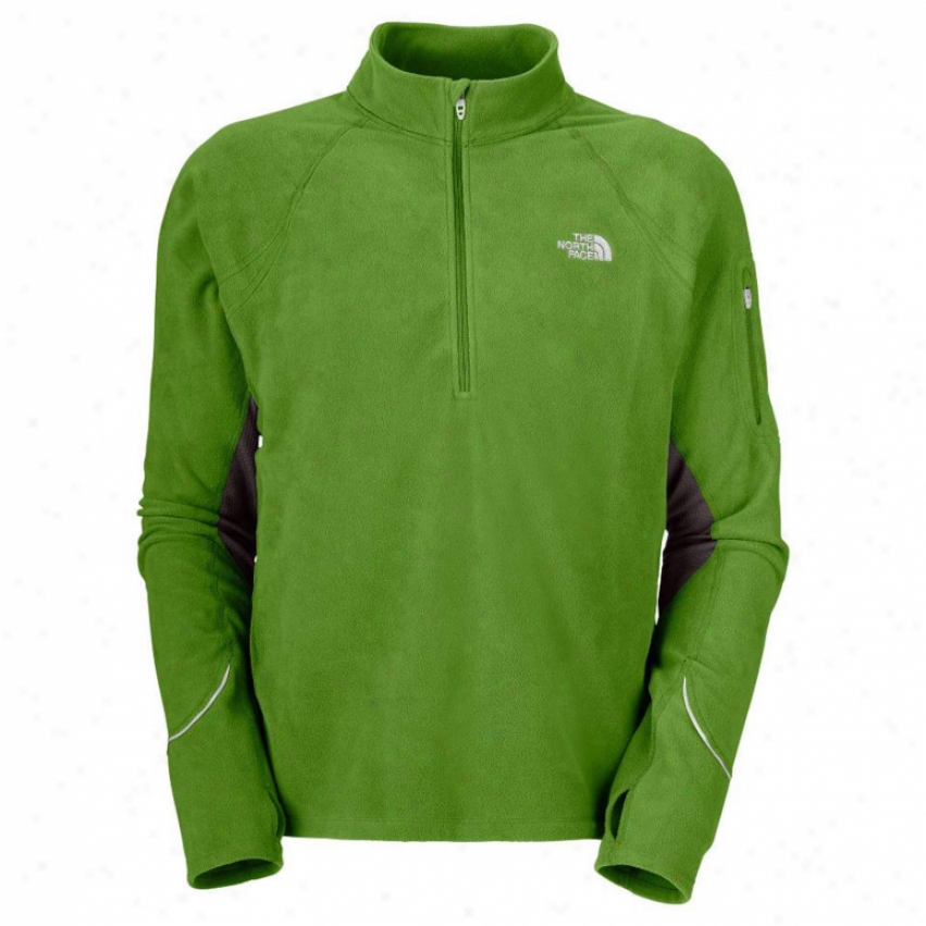 The North Face Tka 80 Hybrid 1/2 Zip Fleece Island Grass Green