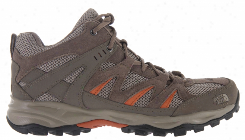 The North Face Tyndall Mid Hiking Shoes Shroom Brown/bombay Orange