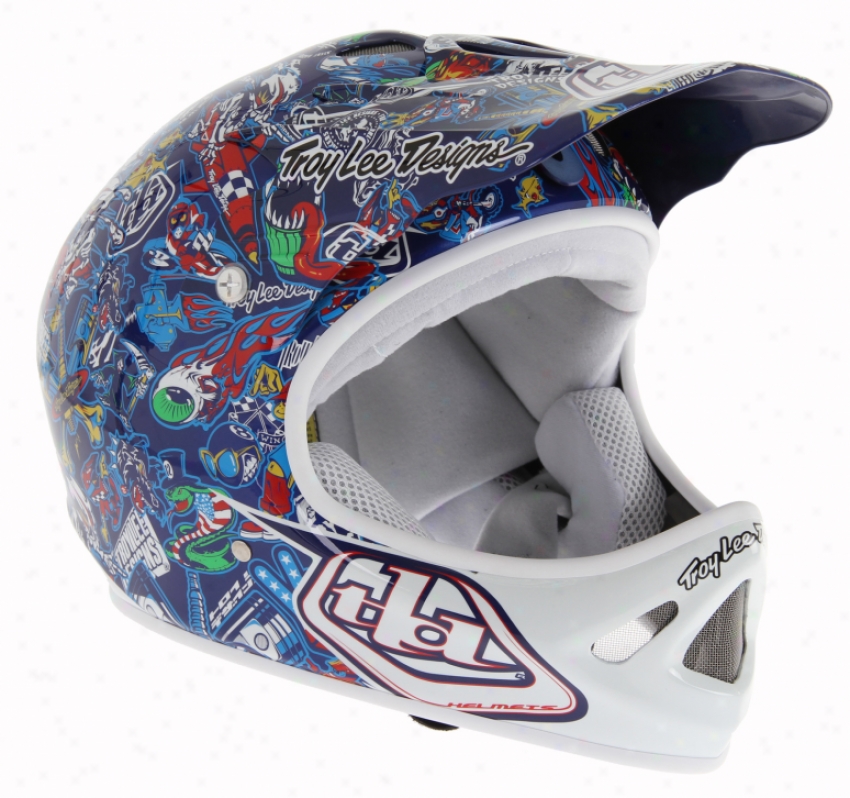 Troy Lee Designs D2 Bike Helmet History/navy