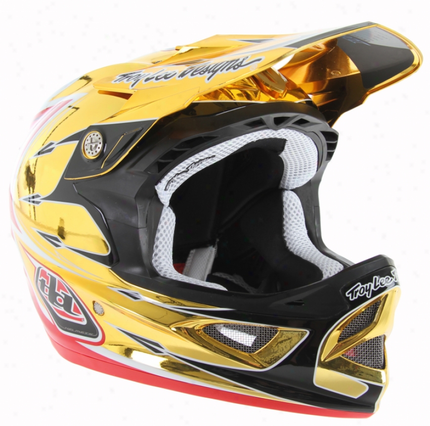 Troy Lee Designs D3 Comp Bike Helmet Palmer Gold/rex