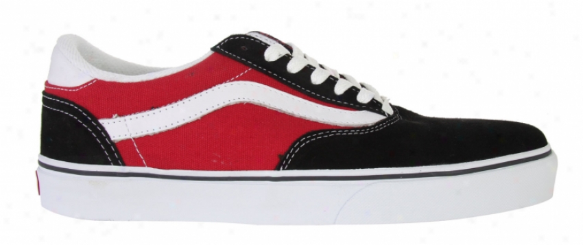 Vans Av6 Skate Shoes Black/deep Red/white