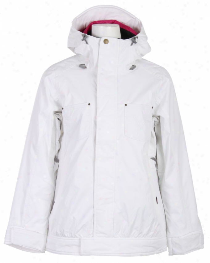 Vams Zissou Insulated Snowboard Jacket Bright White