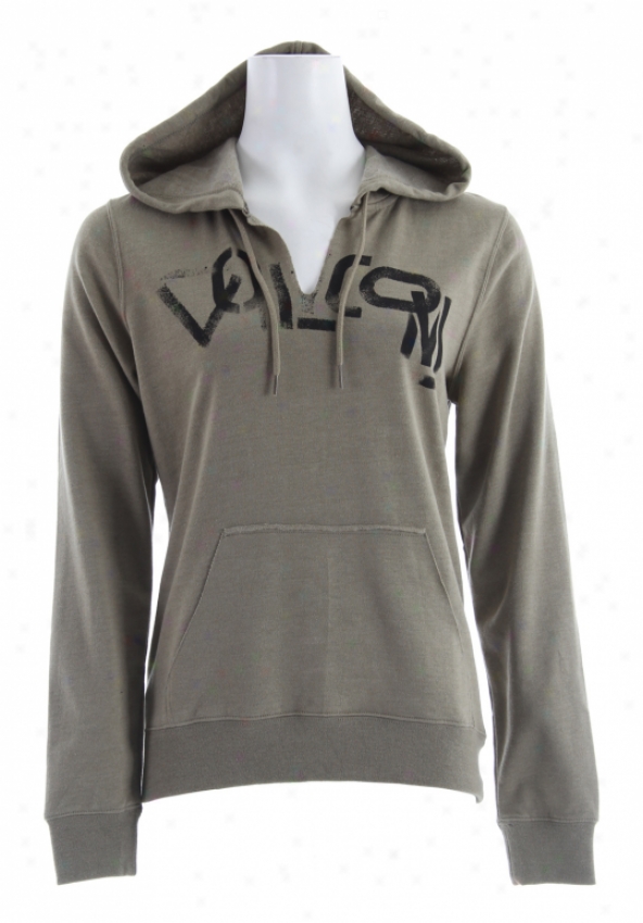 Volcom #2 Stencil Standard Pullover Hoodie Burnt Olive Heather