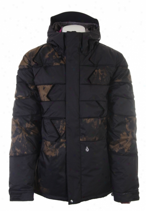 Volcom Entice Armored Down Snowboard Jacket Murky