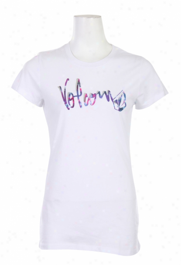 Volcom Blur Script Seer T-shirt White