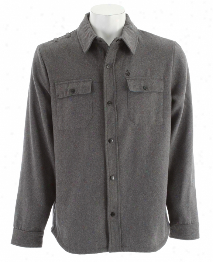 Volcom Daybreak Shirt Jacket Grey Vintage