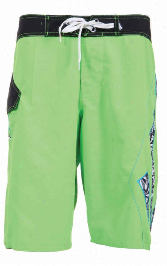 Volcom Foster Solid Too Mod Boardshorts Electric Green